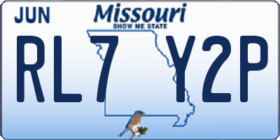 MO license plate RL7Y2P