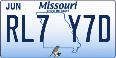 MO license plate RL7Y7D