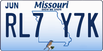 MO license plate RL7Y7K