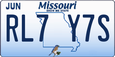 MO license plate RL7Y7S