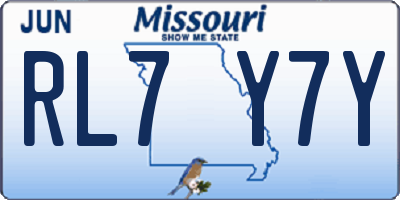MO license plate RL7Y7Y