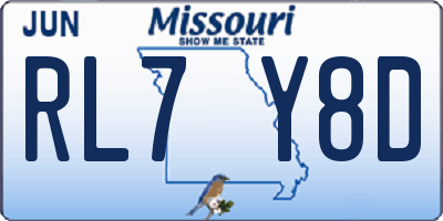 MO license plate RL7Y8D