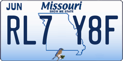 MO license plate RL7Y8F