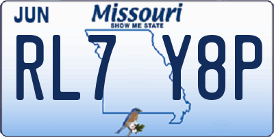 MO license plate RL7Y8P