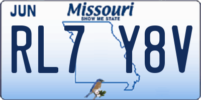 MO license plate RL7Y8V
