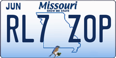 MO license plate RL7Z0P