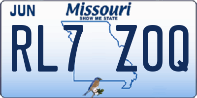 MO license plate RL7Z0Q