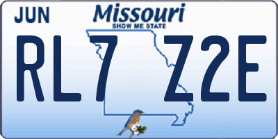 MO license plate RL7Z2E