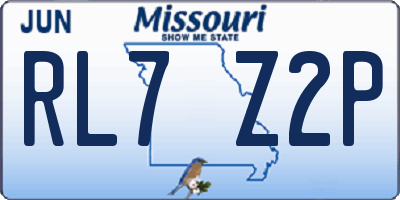 MO license plate RL7Z2P