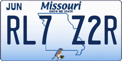 MO license plate RL7Z2R