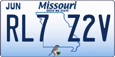 MO license plate RL7Z2V