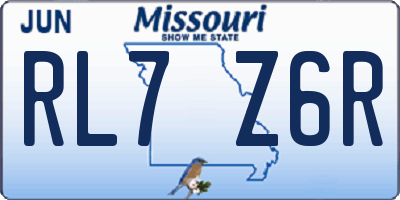 MO license plate RL7Z6R