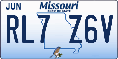 MO license plate RL7Z6V