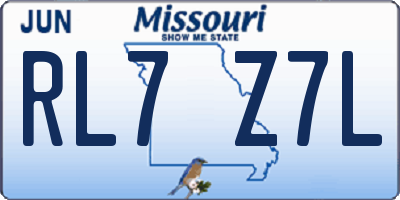 MO license plate RL7Z7L