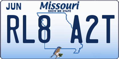 MO license plate RL8A2T