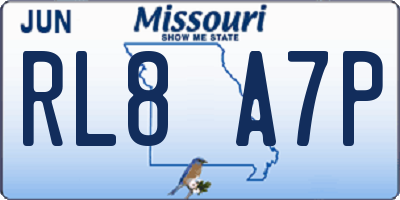 MO license plate RL8A7P
