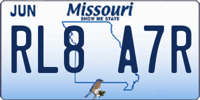 MO license plate RL8A7R