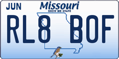 MO license plate RL8B0F