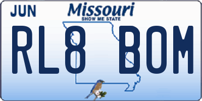 MO license plate RL8B0M