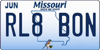 MO license plate RL8B0N