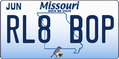 MO license plate RL8B0P