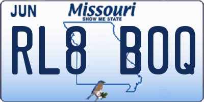 MO license plate RL8B0Q