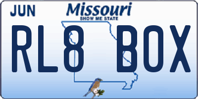 MO license plate RL8B0X