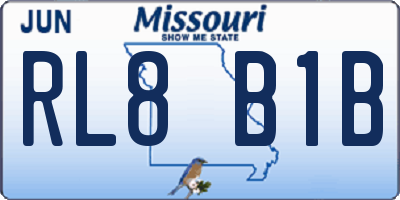 MO license plate RL8B1B
