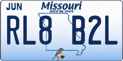 MO license plate RL8B2L