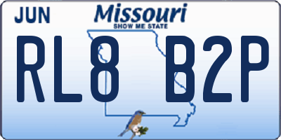 MO license plate RL8B2P
