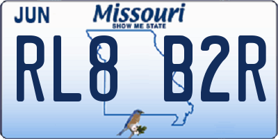 MO license plate RL8B2R
