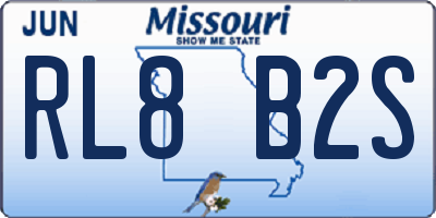 MO license plate RL8B2S