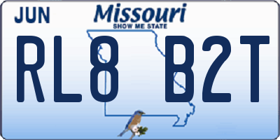 MO license plate RL8B2T