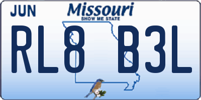 MO license plate RL8B3L