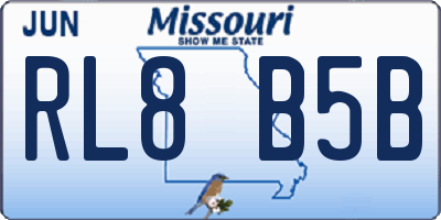 MO license plate RL8B5B