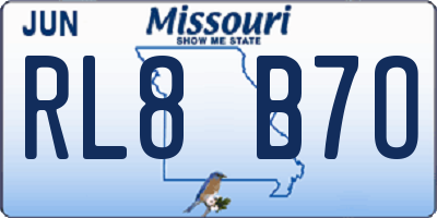 MO license plate RL8B7O