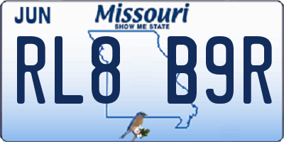 MO license plate RL8B9R