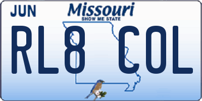 MO license plate RL8C0L