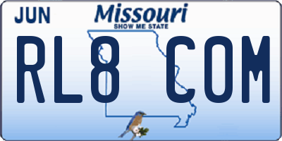 MO license plate RL8C0M