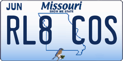 MO license plate RL8C0S