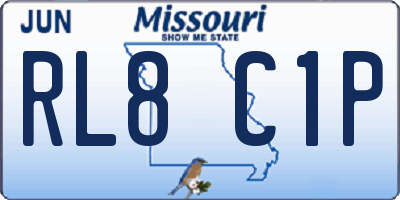 MO license plate RL8C1P