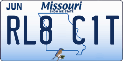 MO license plate RL8C1T
