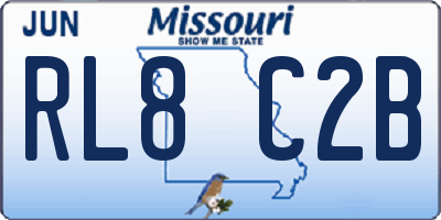MO license plate RL8C2B