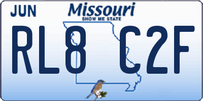 MO license plate RL8C2F