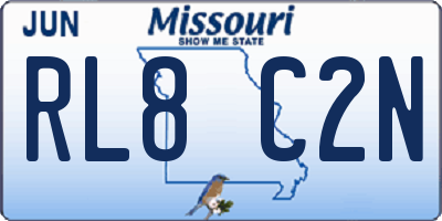 MO license plate RL8C2N