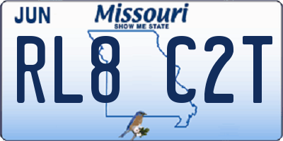 MO license plate RL8C2T