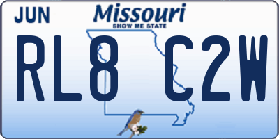 MO license plate RL8C2W