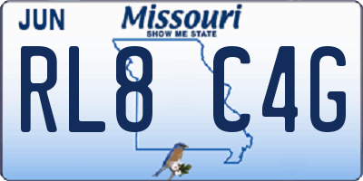 MO license plate RL8C4G