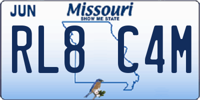 MO license plate RL8C4M