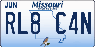 MO license plate RL8C4N
